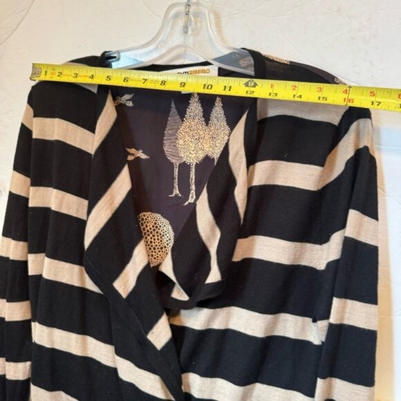 Clements Ribeiro Portobello Cardigan Floral Stripes Print Knit Open Wrap Mix S - Picture 14 of 16